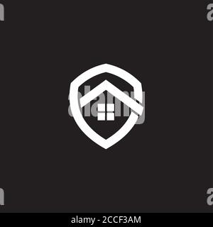 symbole home shield, vecteur géométrique simple du logo Illustration de Vecteur