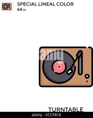 Plateau tournant icône de couleur spéciale de l'étanchéité linéaire. Modèle de conception de symbole d'illustration pour élément d'interface utilisateur Web mobile. Illustration de Vecteur