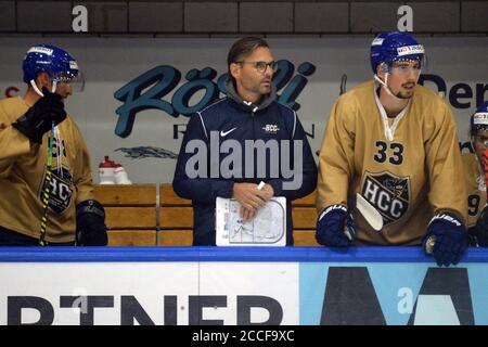 Winterthur, Suisse. 21 août 2020. Jeu convivial EHC Winterthur vs HC la Chaux de Fonds. Thierry Paterlini, HCC.HC la Chaux de Fonds a gagné 6-2 après la première période terminée 0-0. (Photo de Sergio Brunetti/Pacific Press) crédit: Pacific Press Media production Corp./Alay Live News Banque D'Images