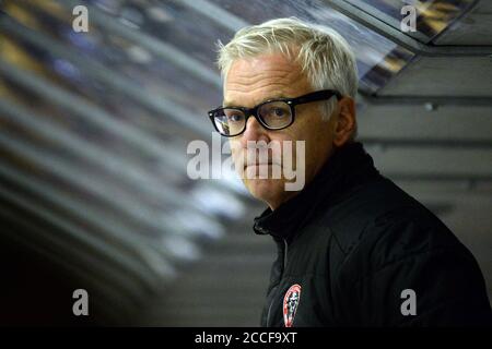 Winterthur, Suisse. 21 août 2020. Jeu convivial EHC Winterthur vs HC la Chaux de Fonds. Cheftrainer - Teppo Kivelä, EHC Winterthur.HC la Chaux de Fonds a gagné 6-2 après la première période terminée 0-0. (Photo de Sergio Brunetti/Pacific Press) crédit: Pacific Press Media production Corp./Alay Live News Banque D'Images