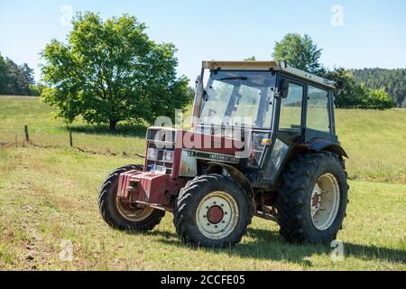 Michelstadt, Hesse, Allemagne. International Harvester Company (IHC), type 733 AS, construit en 1981, cylindrée 3382 cc, 60 hp, IHC est une association de Banque D'Images