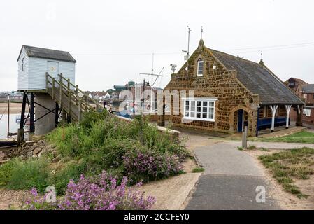 La gare de Port and Wells Harbour à Wells-Next-the-Sea on La côte de Norfolk en Grande-Bretagne Banque D'Images