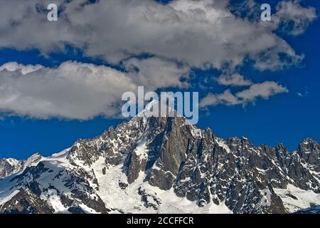 Sommet de la pyramide de l'aiguille verte, Chamonix, haute Savoie, France Banque D'Images