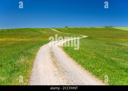 Allemagne, Bavière, haute-Bavière, Tölzer Land, Eurasburg, quartier Berg, paysage de printemps Banque D'Images