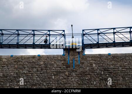 Europe, Pologne, Basse-Silésie, Zamora Miedzygorze / Wölfelsgrunder Talsperre Banque D'Images