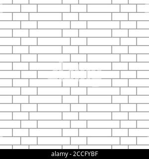 Motif sans couture à texture briqueteuse. Aspect simple de la liaison de brique gothique. Conception traditionnelle en maçonnerie. Illustration vectorielle monochrome transparente. Illustration de Vecteur