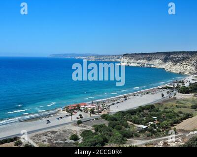 Vue de la ville antique - état Kourion, quartier de Limassol (Lemessos) à la plage dans Episkopi. Chypre, septembre 2018. Banque D'Images