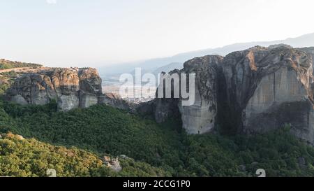 Monastères Meteora, Trikala, Thessalie, Grèce. Objet liste du patrimoine de l'UNESCO. Banque D'Images