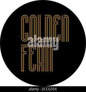 Logo Golden Fern Banque D'Images