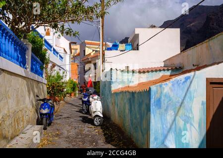 Allée à la Calera, Valle Gran Rey, la Gomera, Îles Canaries, Espagne Banque D'Images