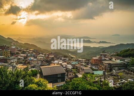 Paysage du village de jiufen à Taipei, Taiwan à Duck Banque D'Images