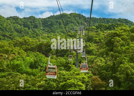 18 août 2020 : Maokong Gondola, un système de transport en télécabine à Taipei, Taïwan. Il a été ouvert le 4 juillet 2007 et opère entre le zoo de Taipei Banque D'Images