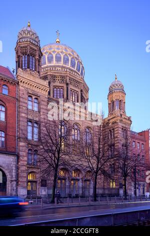 Allemagne, Berlin, Nouvelle synagogue sur Oranienburger Strasse. Banque D'Images