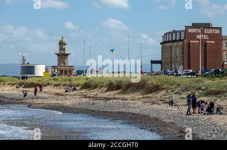 Vue sur Fleetwood depuis le bord de mer en direction de terre Banque D'Images