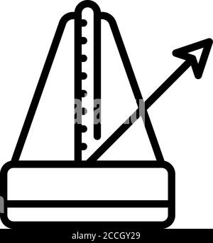 Métronome, style contour Illustration de Vecteur