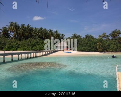 Resort aux Maldives Banque D'Images