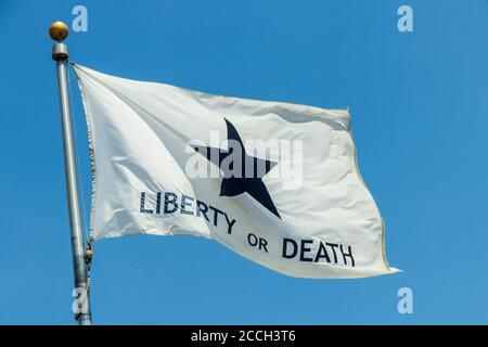 Lone Star Monument et Historical Flags Park (Texas Revolution Flags) à Conroe, Texas. Banque D'Images