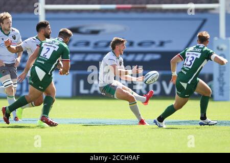 Twickenham, Royaume-Uni. 22 août 2020. James Grayson de Northampton Saints en action lors du match de rugby Gallagher Premiership entre London Irish et Northampton Saints à Twickenham Stoop, Twickenham, Angleterre, le 22 août 2020. Photo de Ken Sparks. Utilisation éditoriale uniquement, licence requise pour une utilisation commerciale. Aucune utilisation dans les Paris, les jeux ou les publications d'un seul club/ligue/joueur. Crédit : UK Sports pics Ltd/Alay Live News Banque D'Images