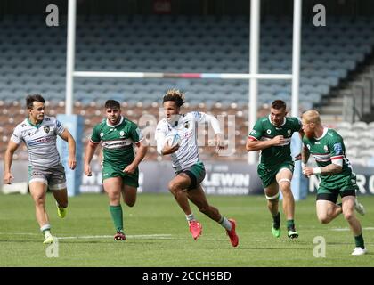 LONDRES, ANGLETERRE. 22 AOÛT 2020 Ryan Olofofela des Northampton Saints en action pendant le match de première division de Gallagher entre London Irish et Northampton Saints au Stoop, Twickenham. (Credit: Jacques Feeney | MI News) Credit: MI News & Sport /Alay Live News Banque D'Images