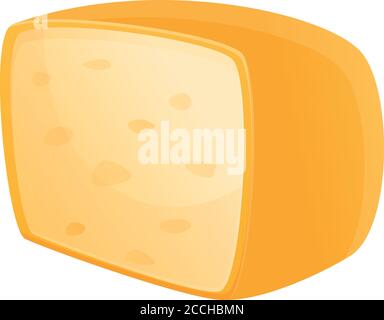 Icône fromage. Dessin animé de l'icône de vecteur de nourriture de fromage pour la conception de Web isolée sur fond blanc Illustration de Vecteur