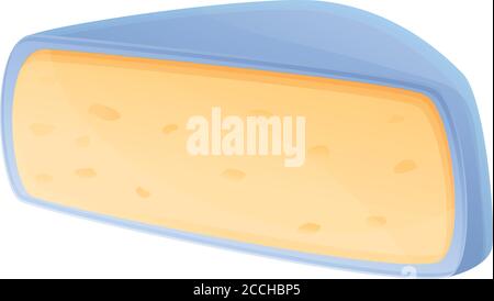 Icône du fromage doux. Dessin animé de l'icône de vecteur de fromage doux pour la conception de Web isolée sur fond blanc Illustration de Vecteur