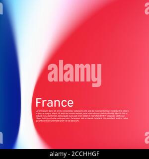 Arrière-plan du drapeau de France. Motifs flous dans les couleurs du drapeau français. Affiche nationale, bannière france. Affiche patriotique d'État, prospectus, affaires boo Illustration de Vecteur
