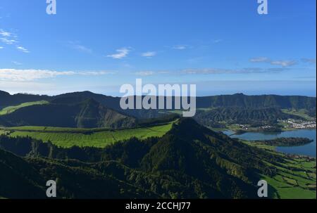 Paysage incroyable des Açores au Portugal. Banque D'Images