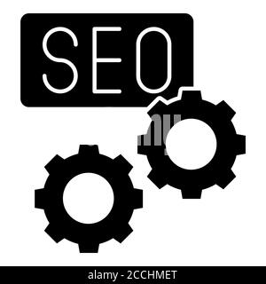 Moteur SEO icône Glyph Banque D'Images
