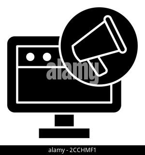 Web Marketing Glyph icône Banque D'Images