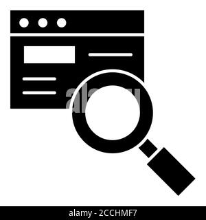 Icône de glyphe d'analyse Web Banque D'Images