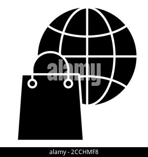 Web Market Glyph icône Banque D'Images