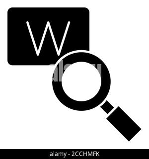 Recherche par mot-clé icône Glyph Banque D'Images