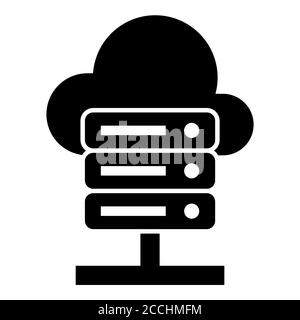 Icône Cloud Server Glyph Banque D'Images