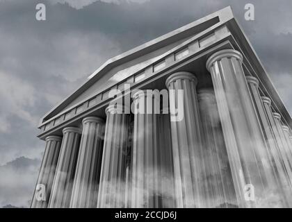 Ancien temple grec - 3D Banque D'Images