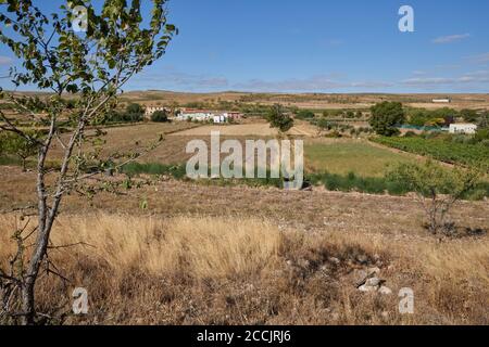 Paysage de Valverde del Rio Alhama dans la province de la Rioja, Espagne Banque D'Images