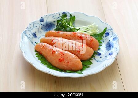 mentaiko maison, œufs de morue épicés, cuisine japonaise Banque D'Images