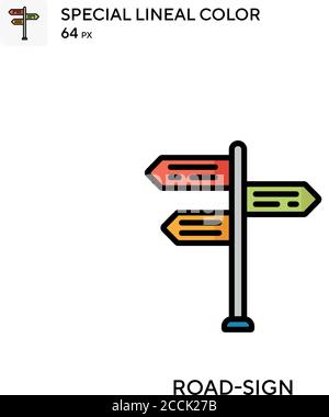 Icône de couleur spéciale de l'étanchéité de la route. Modèle de conception de symbole d'illustration pour élément d'interface utilisateur Web mobile. Pictogramme moderne de couleur parfaite sur contour modifiable. Illustration de Vecteur