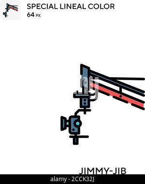 Jimmy-jib icône de couleur spéciale de lineal. Modèle de conception de symbole d'illustration pour élément d'interface utilisateur Web mobile. Pictogramme moderne de couleur parfaite sur contour modifiable. Illustration de Vecteur