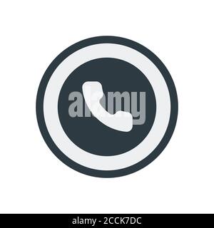 Icône de téléphone dans un style plat tendance isolé. Symbole du téléphone. Illustration du vecteur de stock. Illustration de Vecteur