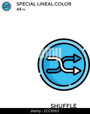 Icône de couleur de ligne spéciale aléatoire. Modèle de conception de symbole d'illustration pour élément d'interface utilisateur Web mobile. Pictogramme moderne de couleur parfaite sur contour modifiable. Illustration de Vecteur