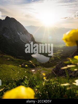 Unterer Gaisalpsee, Alpes d'Allgaeu, Bavière, Allemagne Banque D'Images