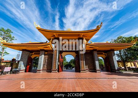 Vietnam, île Phu Quoc, extérieur de la pagode Ho Quoc Banque D'Images