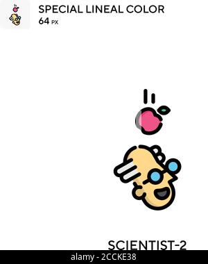 Icône de couleur spéciale de lineal scientifique-2. Modèle de conception de symbole d'illustration pour élément d'interface utilisateur Web mobile. Pictogramme moderne de couleur parfaite sur le strok modifiable Illustration de Vecteur