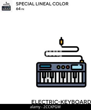 Clavier électrique icône de couleur spéciale. Modèle de conception de symbole d'illustration pour élément d'interface utilisateur Web mobile. Pictogramme moderne de couleur parfaite sur modifiable Illustration de Vecteur