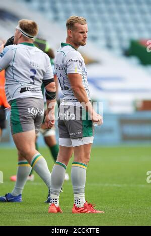 Twickenham, Royaume-Uni. 22 août 2020. Rory Hutchinson de Northampton Saints en action lors du match de rugby Gallagher Premiership entre London Irish et Northampton Saints à Twickenham Stoop, Twickenham, Angleterre, le 22 août 2020. Photo de Ken Sparks. Utilisation éditoriale uniquement, licence requise pour une utilisation commerciale. Aucune utilisation dans les Paris, les jeux ou les publications d'un seul club/ligue/joueur. Crédit : UK Sports pics Ltd/Alay Live News Banque D'Images