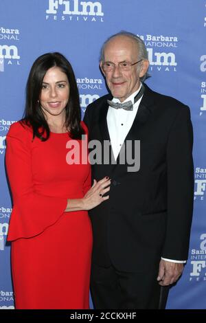 LOS ANGELES - 19 NOVEMBRE : Jane Walker Wood, Christopher Lloyd au prix SBIFF Kirk Douglas en hommage à Hugh Jackman au Ritz Carlton Bacara le 19 novembre 2018 à Santa Barbara, CA Banque D'Images