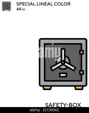 Case de sécurité icône de couleur spéciale de l'étanchéité. Modèle de conception de symbole d'illustration pour élément d'interface utilisateur Web mobile. Pictogramme moderne de couleur parfaite sur contour modifiable Illustration de Vecteur