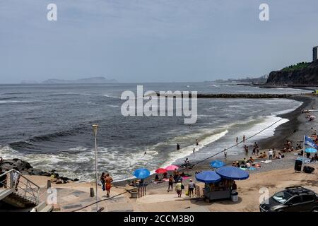 Miraflores est un district de la province de Lima au Pérou et une attraction touristique majeure Banque D'Images