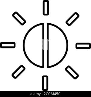 Balance, icône de réglage de la luminosité. Design élégant et vecteur entièrement modifiable pour une utilisation commerciale, des fichiers imprimés et des présentations, des supports promotionnels Illustration de Vecteur