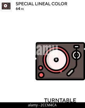 Plateau tournant icône de couleur spéciale de l'étanchéité linéaire. Modèle de conception de symbole d'illustration pour élément d'interface utilisateur Web mobile. Pictogramme moderne de couleur parfaite sur contour modifiable. Illustration de Vecteur
